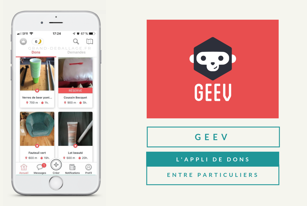 avis sur l'application GEEV