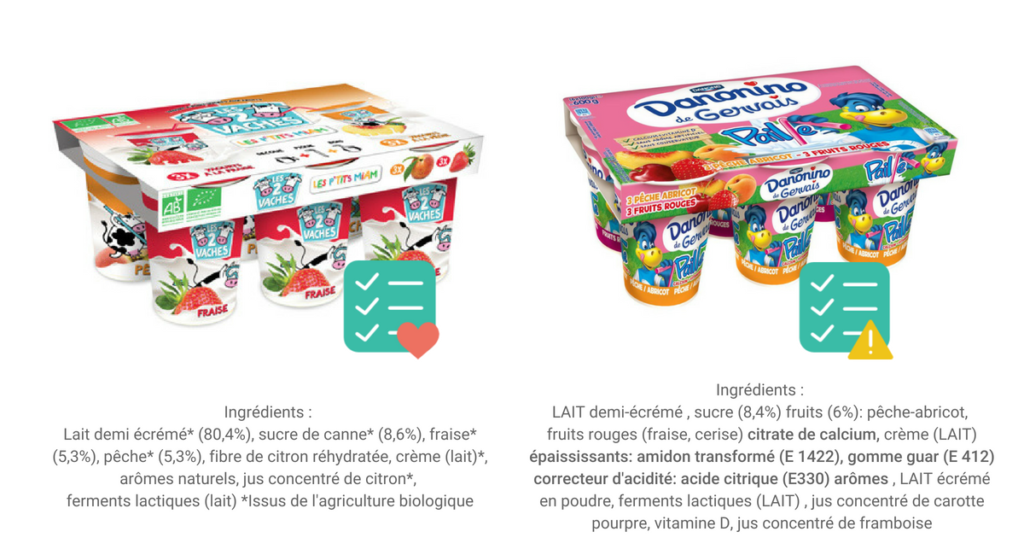 choisir des yaourts aux fruits pour enfants