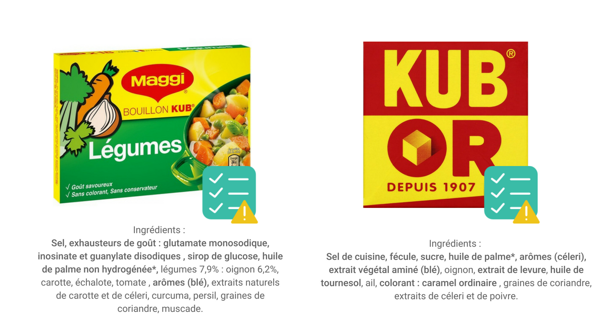 Le danger des bouillons cubes industriels Bio, dégraissés, que choisir