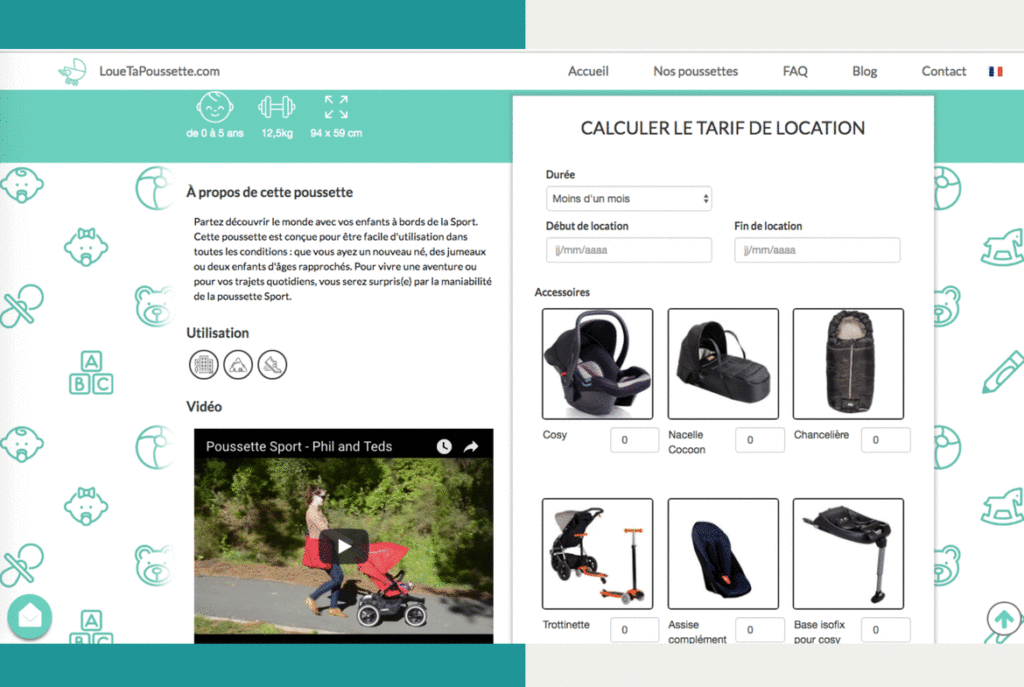  location materiel bebe
