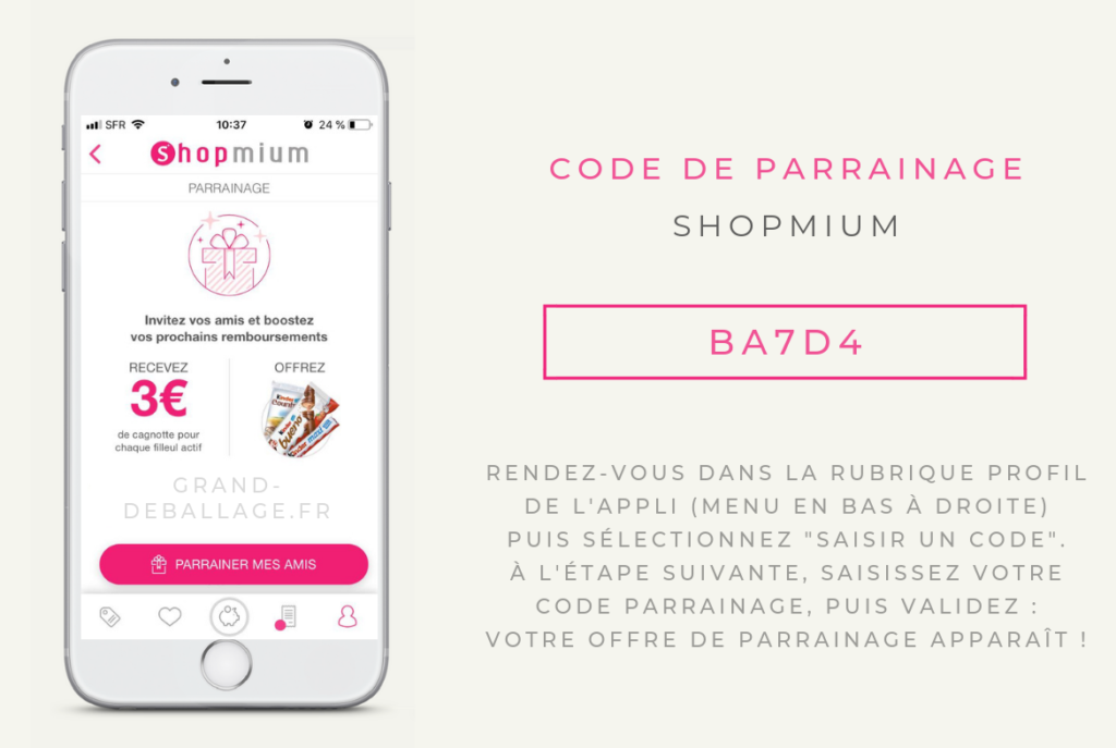 code parrainage shopmium