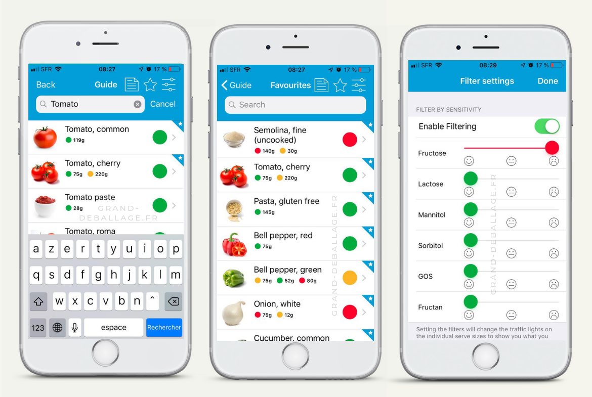 Application FODMAP de la Monash University