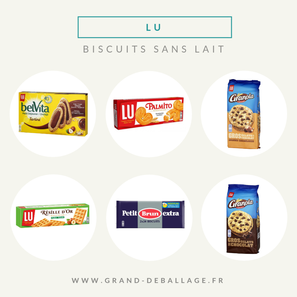 biscuits sans lait de grandes surfaces