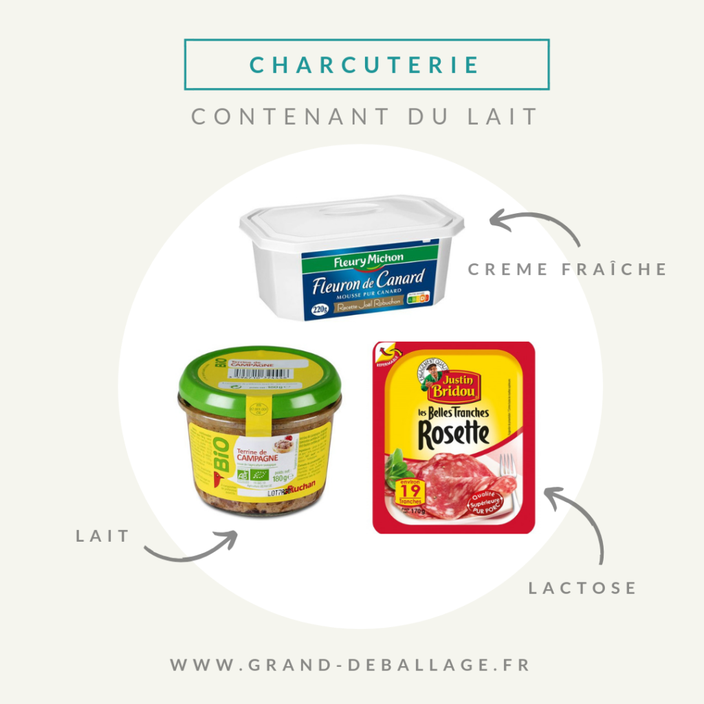 pourquoi la charcuterie contient du lactose