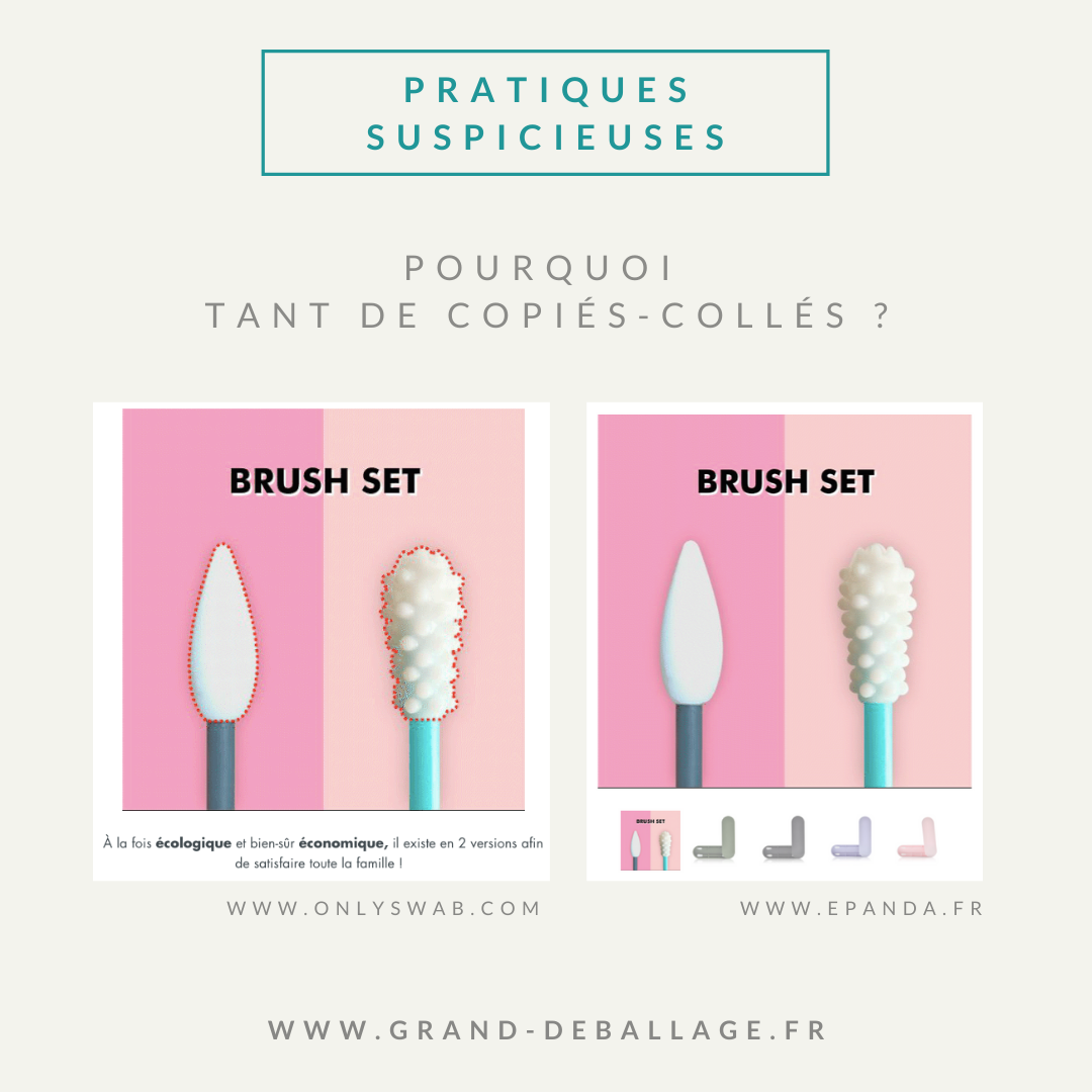 Coton-Tiges Réutilisables Silicone VOANZO - 6 Têtes + Miroir - Nettoyage Maquillage