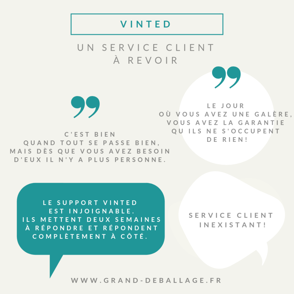 avis sur le service client vinted