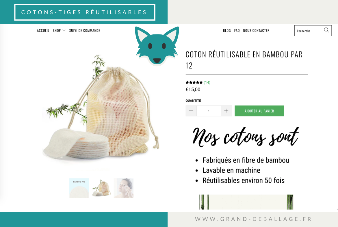 Soin Corps Et Visage GENERIQUE SHOP-STORY - Cotons-tiges Réutilisables Et Lavables - Pack De 2