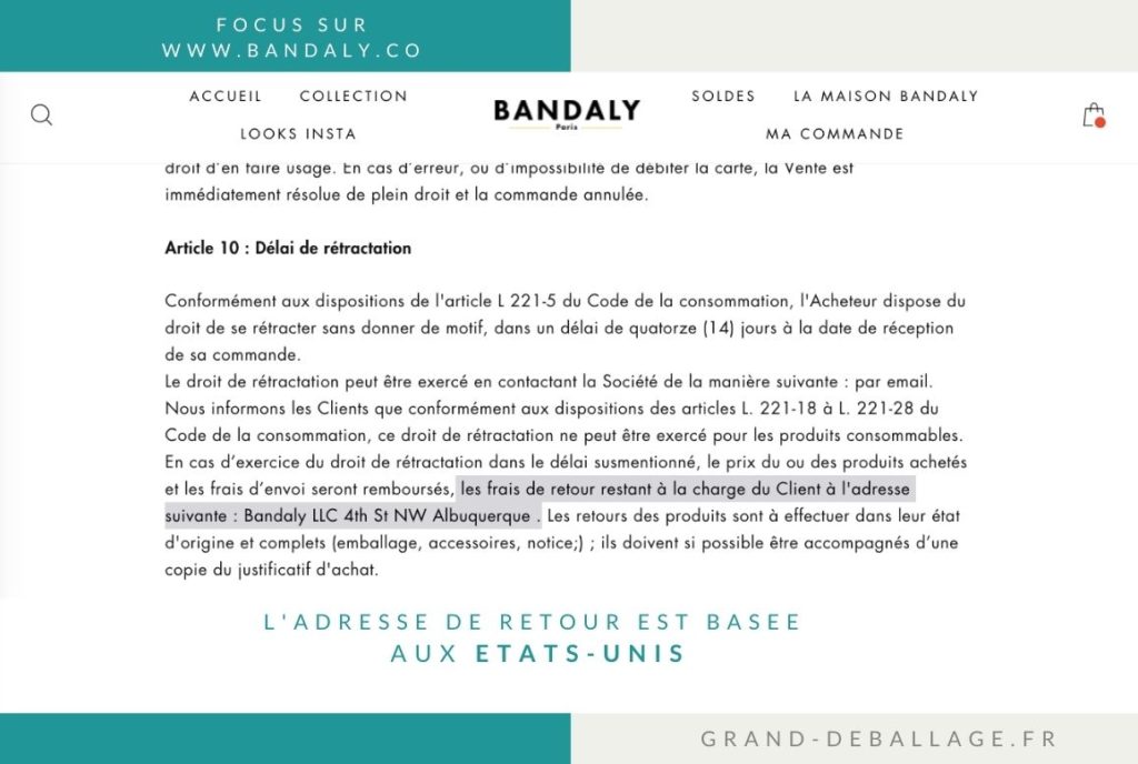 mon avis sur marque bandaly paris