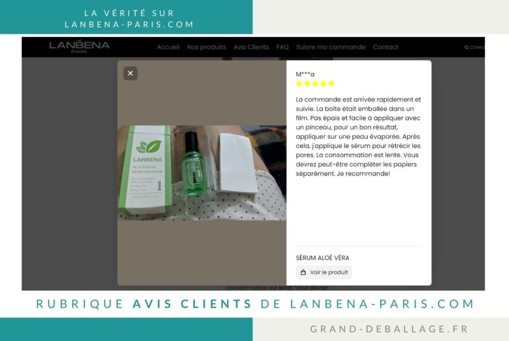 Mon avis sur LANBENA PARIS