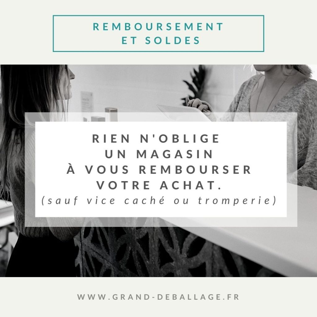 REGLEMENTATION PENDANT LES SOLDES