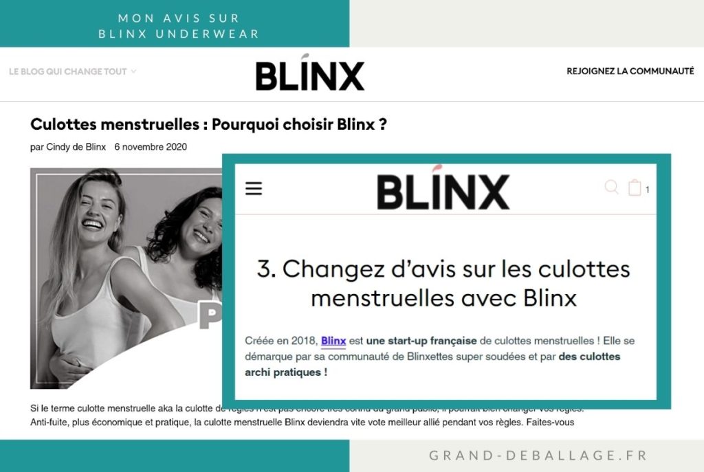 BLINX UNDERWEAR CULOTTES MON AVIS