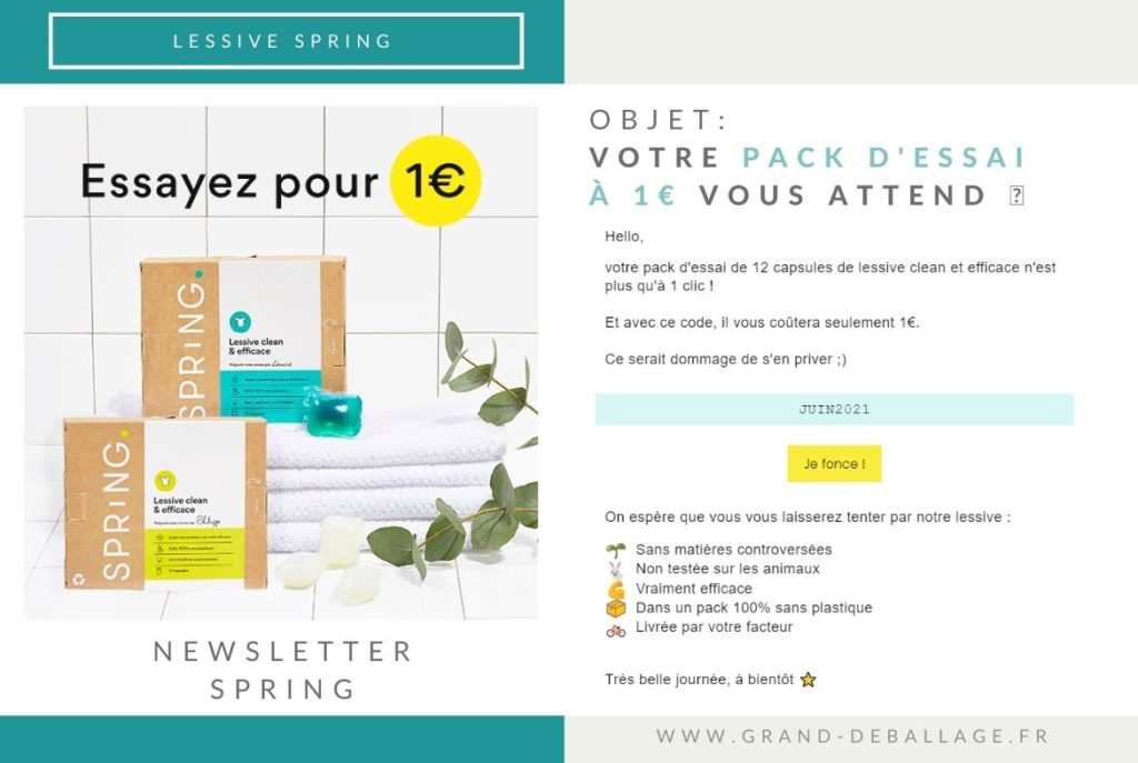 code promo lessive spring