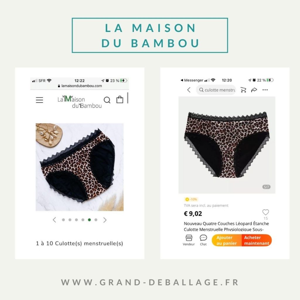 AVIS LA MAISON DU BAMBOU CULOTTES DE REGLES