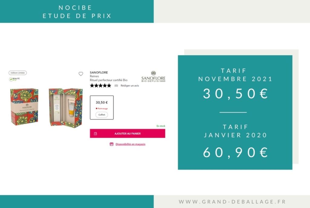 analyse prix nocibé coffret sanoflore