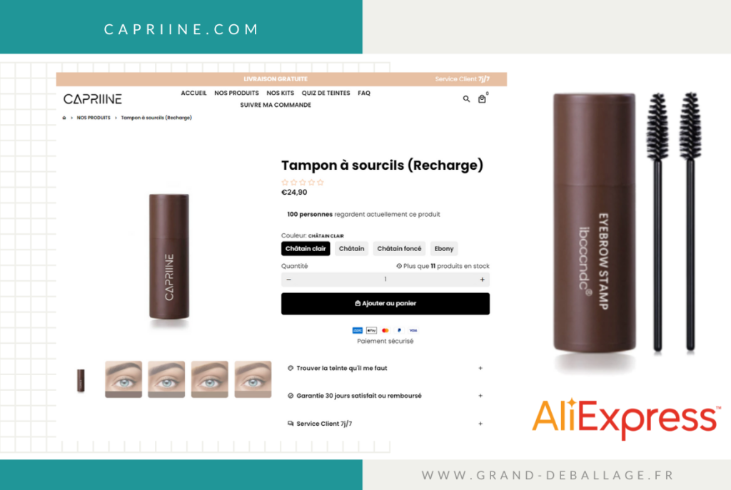 AVIS CAPRIINE - TAMPON SOURCILS 