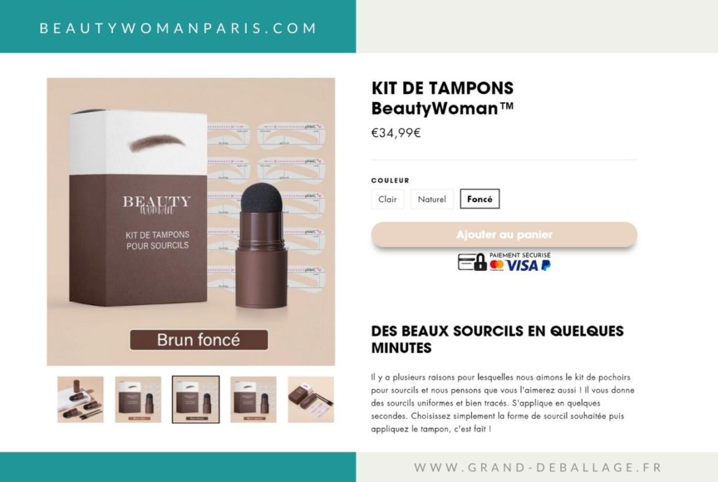 AVIS TAMPON SOURCILS BEAUTY WOMAN PARIS 