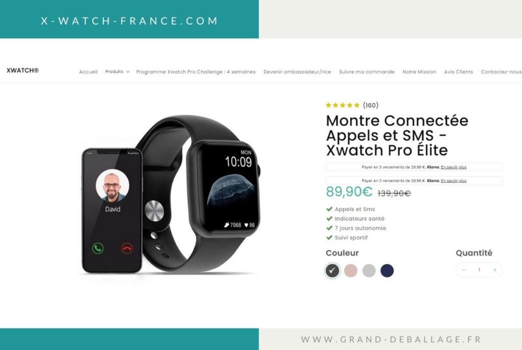 AVIS XWATCH MONTRE CONNECTEE 