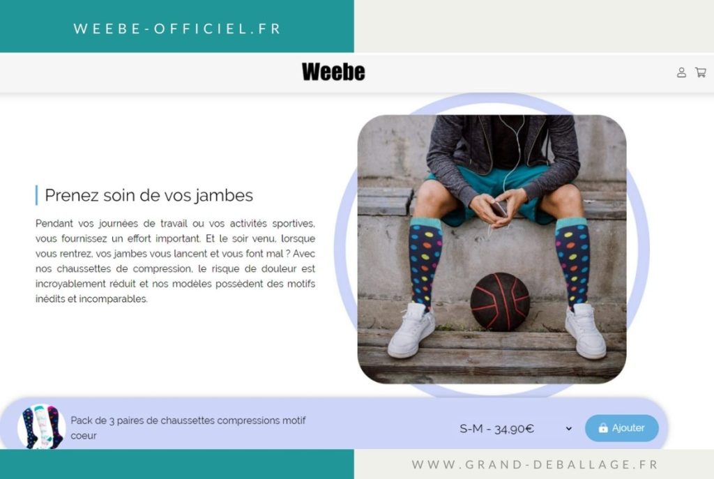 AVIS weebe-officiel.fr chaussettes de contention 