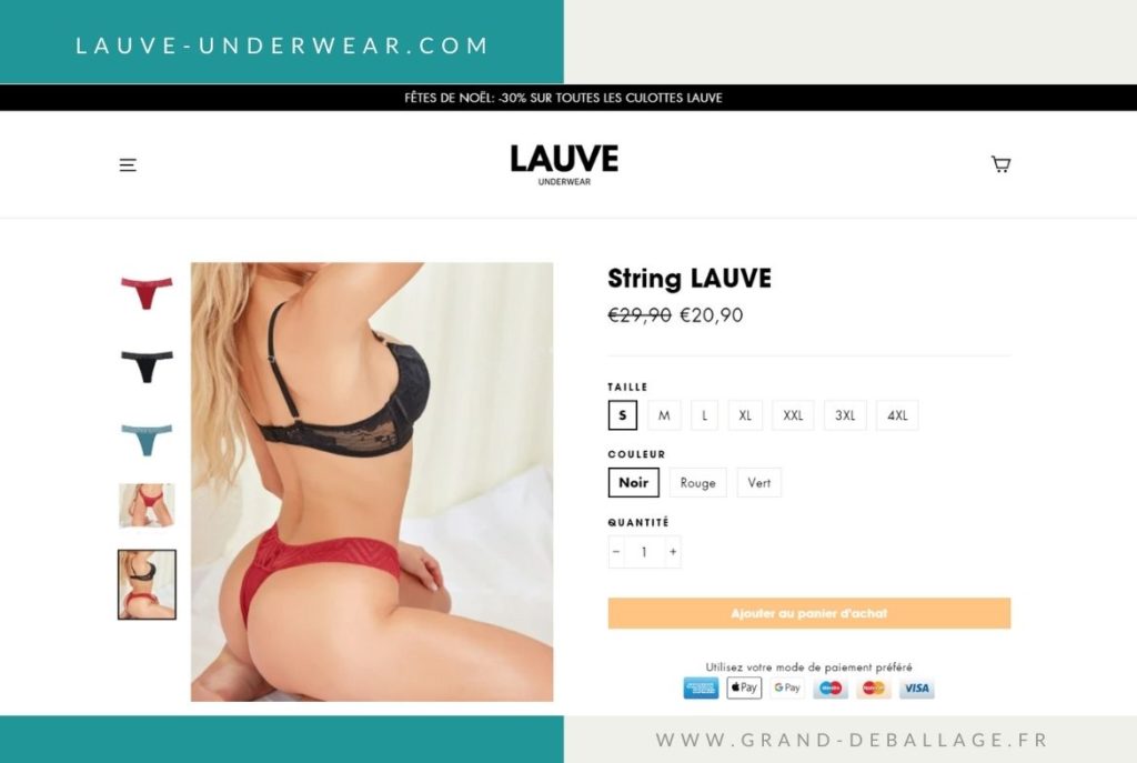 LAUVE UNDERWEAR AVIS CULOTTES MENSTRUELLES