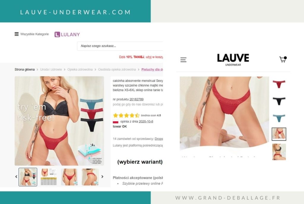 LAUVE UNDERWEAR AVIS CULOTTES MENSTRUELLES